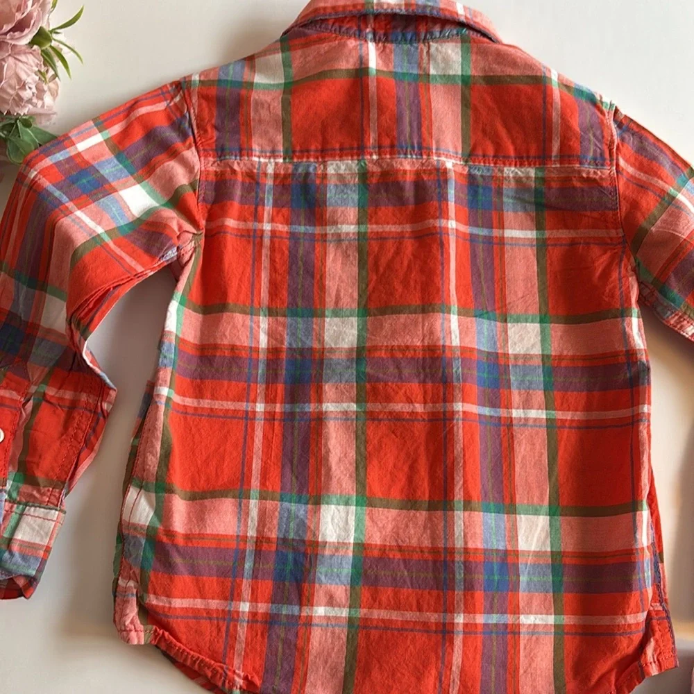 Carter’s Boys Long Sleeve Plaid Oxford Shirt 4T Boys Spring Dress Shirt